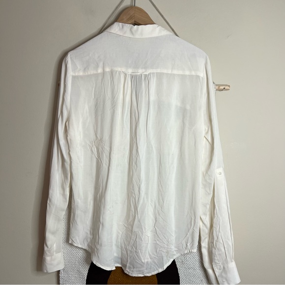 ANTHROPOLOGIE MAEVE WHITE BUTTON DOWN SHIRT SIZE SMALL - Picture 4 of 5